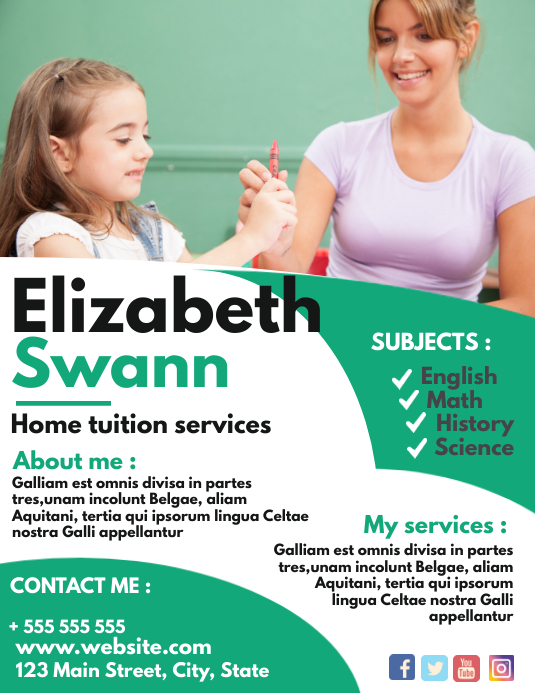 Copy of home tuition services flyer | PosterMyWall