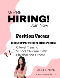 Home tuition teacher required for now here Flyer (US Letter) template