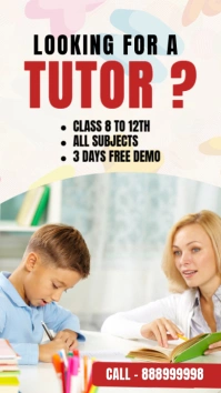 Home tuition teaching instagram Story template
