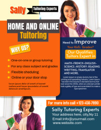home tuitor Flyer (US Letter) template