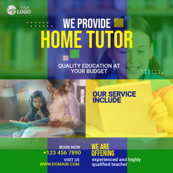 Home Tutor Service Template | PosterMyWall