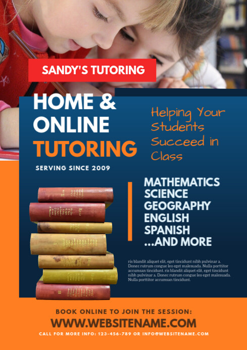 Home Tutoring Flyer Template | PosterMyWall