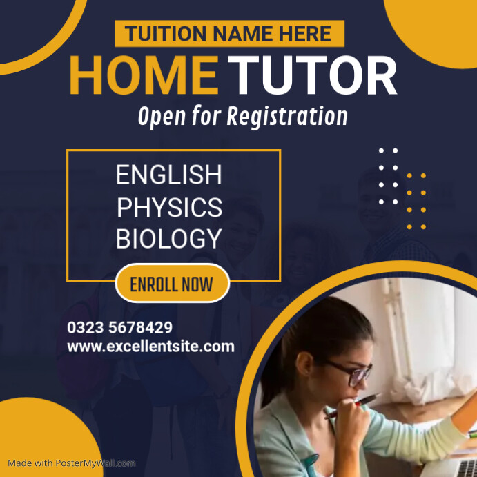 Home tutoring Instagram template | PosterMyWall