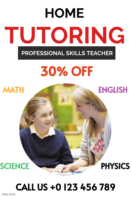 Home Tutoring Professional Skills Template | PosterMyWall