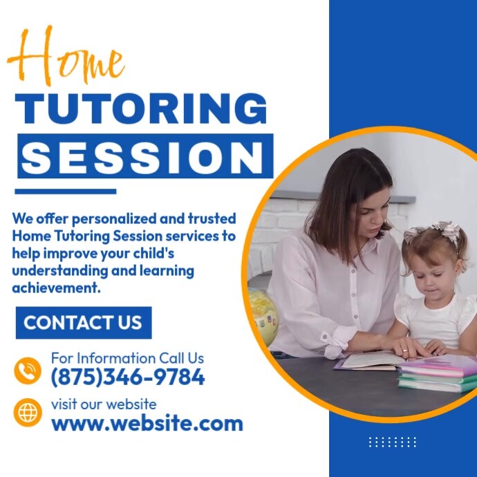 Tutoring Session Example Copy of Home Tutoring Session | PosterMyWall