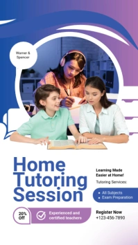 Home Tutoring Session Instagram Story template