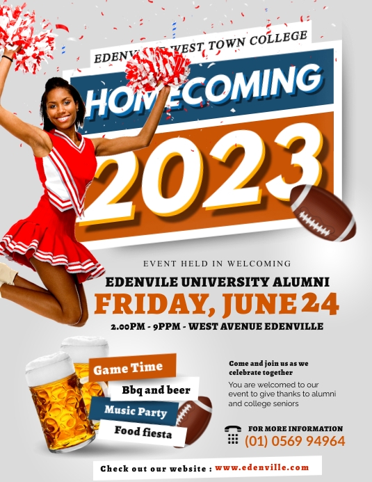 Homecoming celebration flyer Pamflet (VSA Brief) template