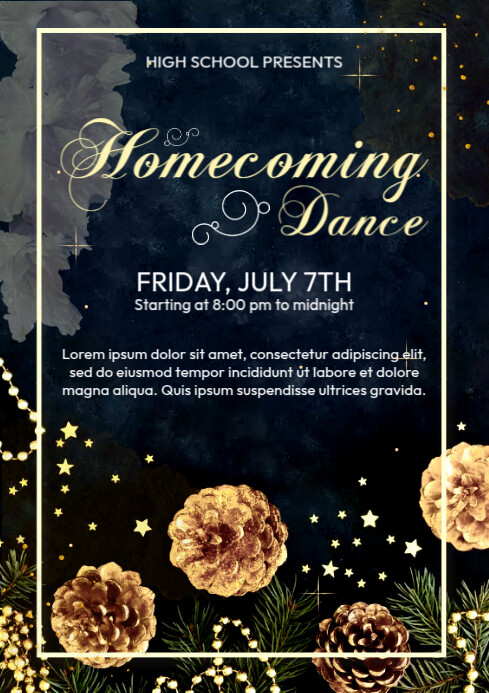 Homecoming Dance Poster Template | PosterMyWall