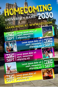 Homecoming Events Poster Template Affiche