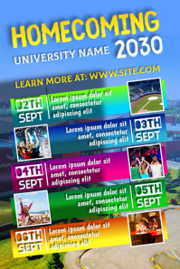 Homecoming Events Poster Template Плакат