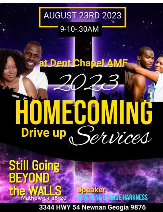 homecoming services flyer template