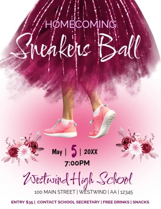 Sneaker Ball Dance Template PosterMyWall