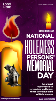 Homeless Persons Memorial Day Instagram Story template