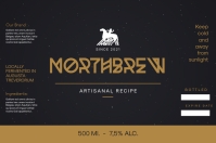 homemade beer brew label bottle design template