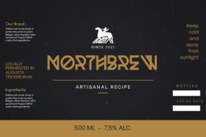 Black Artisanal Beer Label Label Template