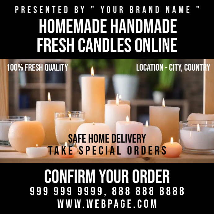 Homemade Candle Service Post Template PosterMyWall