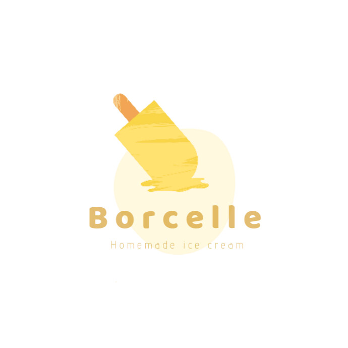 Homemade ice cream logo template
