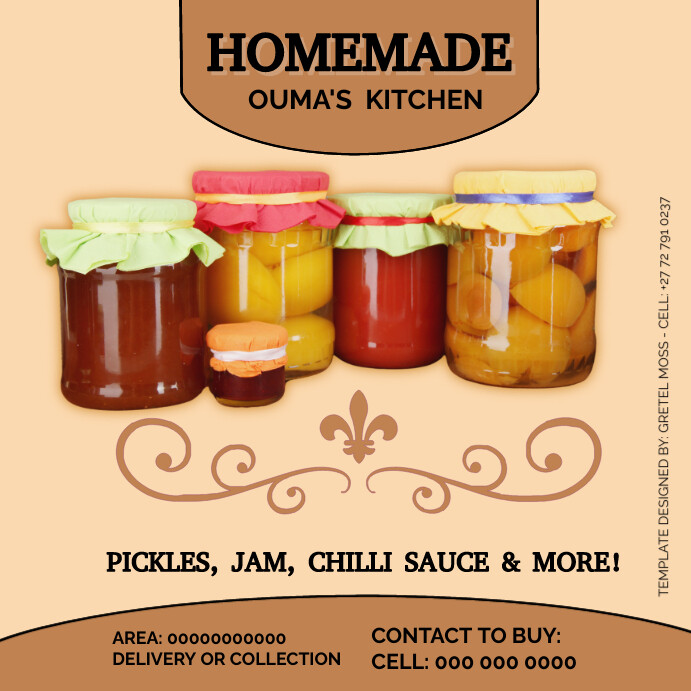 Homemade jams and pickles Instagram Post template