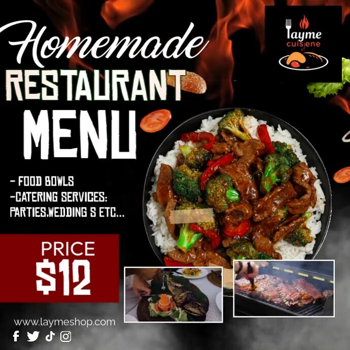 Homemade Restaurant Menu Template | PosterMyWall