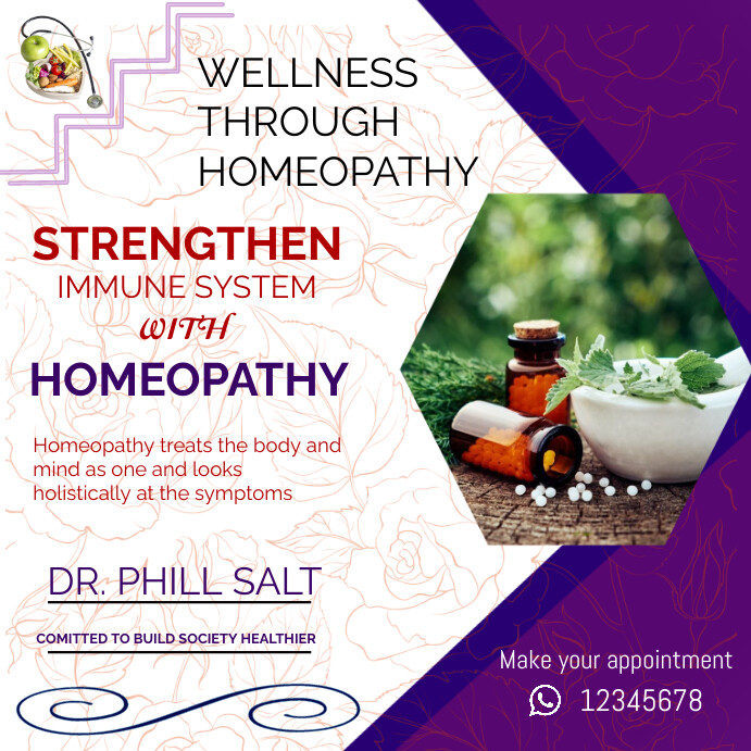Homeopathy template PosterMyWall