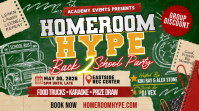 Homeroom Hype Back School Party Thumbnail sa YouTube template
