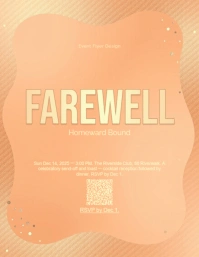 Homeward Bound — Freestyle Freeform Retirement Card Рекламная листовка (US Letter) template