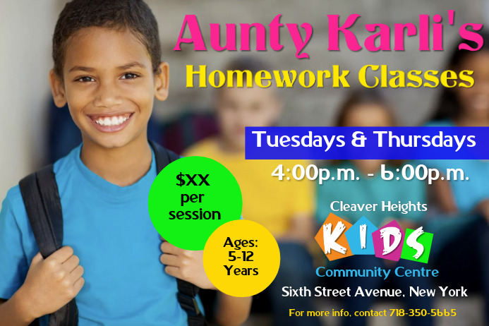 Homework Classes Banner Template | PosterMyWall