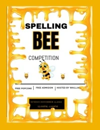 honey bee commpetition Flyer (US Letter) template