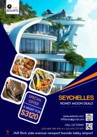 Honey moon A4 template