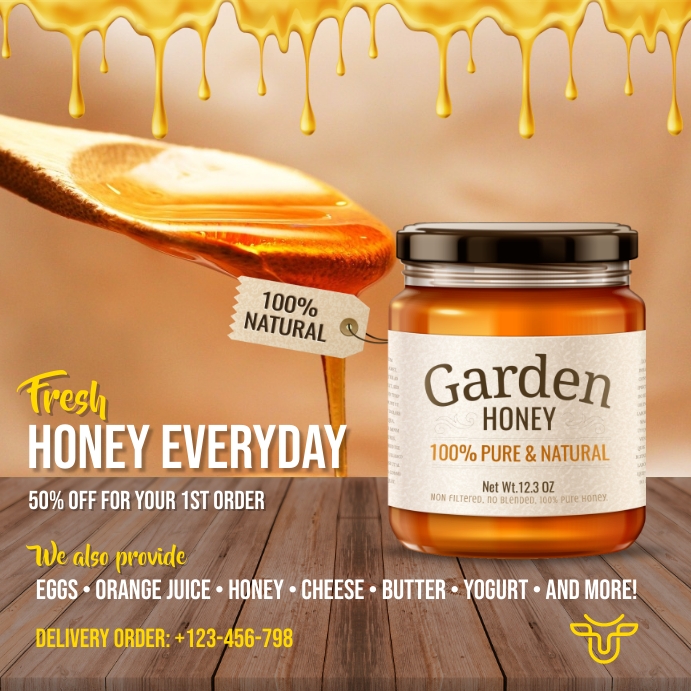 Plantilla de Honey Post - Honey Flyer - Honey Product | PosterMyWall