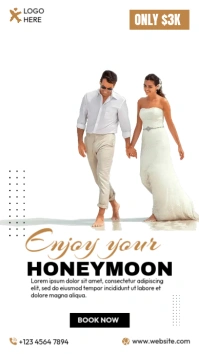 honeymoon ads poster template Instagram Story