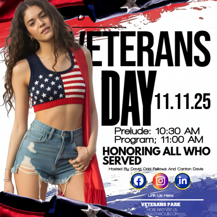 Plantilla de Honoring Heroes Veterans Day 2025 | PosterMyWall