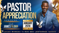 Honoring Our Beloved Pastor YouTube Thumbnail template