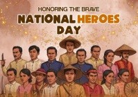 Honoring The Brave Heroes Day A4 template