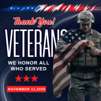 Honoring Veterans Day Instagram Post template
