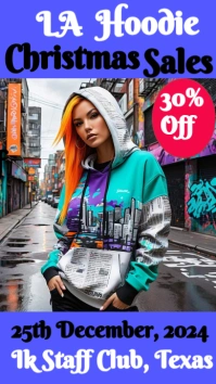 Hoodie Affichage numérique (9:16) template
