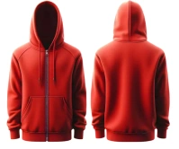 Hoodie hooded sweatshirt long sleeve mockup Rectángulo Grande template