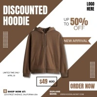 hoodie jacket Publicação no Instagram template