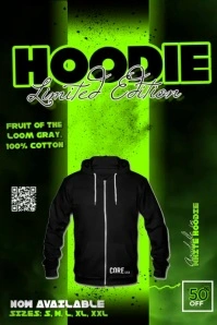 Hoodie Limited Edition Poster template