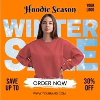 Hoodies Ad Winter Sale Instagram Image template
