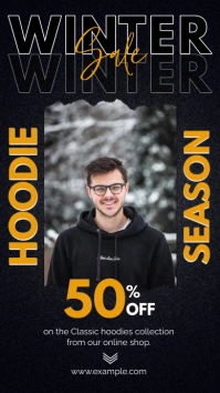 Hoodies Ad Winter Sale Instagram Image template