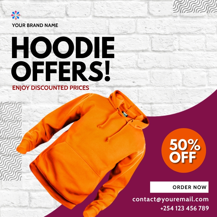 Copy of hoodies jacket fashion sale templates | PosterMyWall