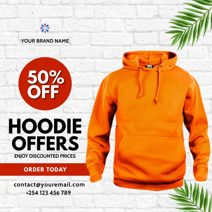 Copy of hoodies jacket fashion sale templates PosterMyWall