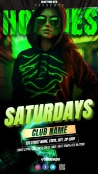 hoodies winter club party ad template Historia de Instagram