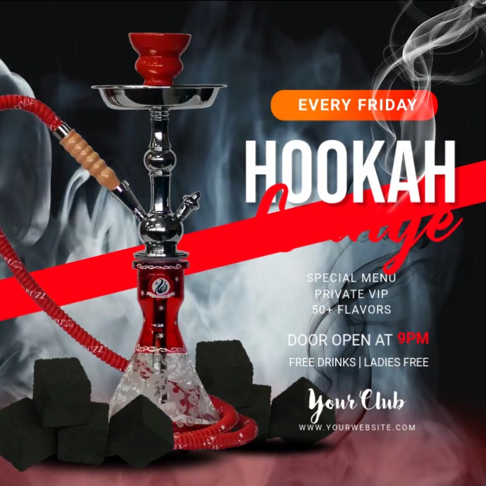 hookah & drinks party Template PosterMyWall