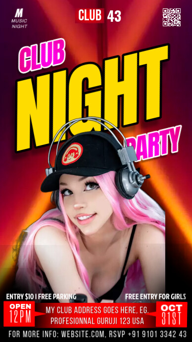 hookah & drinks party, Instagram Story template