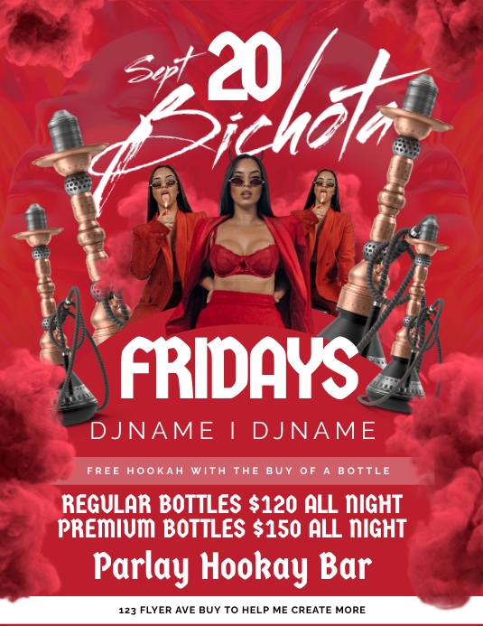 HOOKAH BAR FLYER Template PosterMyWall