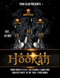 Hookah Flyer Volantino (US Letter) template