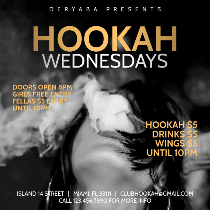Shisha Promotion Hookah Instagram Promo Banner Template | PosterMyWall