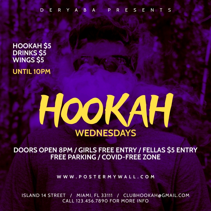 Shisha Promotion Copy of Hookah Instagram Promo Banner | PosterMyWall